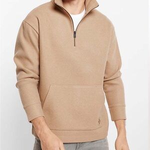 Express Tan Quarter-Zip Pullover